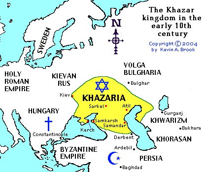 Map of 
Khazaria